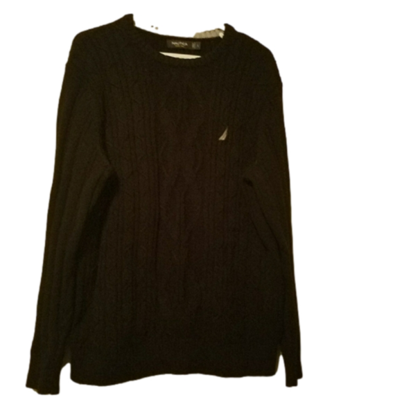 Nautica mens L black sweater - Picture 1 of 4
